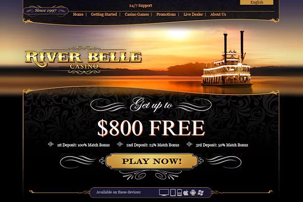 River belle online casino