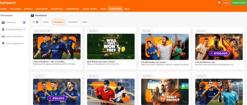 Betsson Casino Promotions