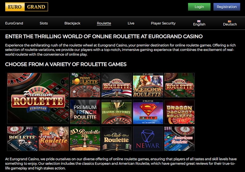 Eurograndcasino roulette
