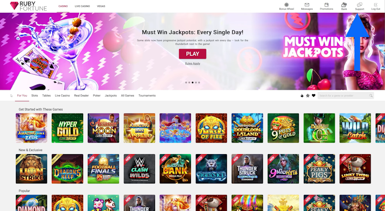 Play at Ruby Fortune casino